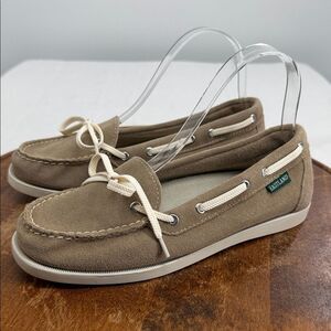 Eastland Shoes Wm 7.5M Yarmouth Tan Suede Boat Moccasin Loafers